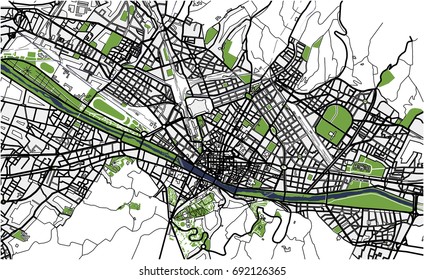 vector map of the city of Florence, Italy
