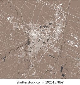 vector map of the city of Forli, Italy