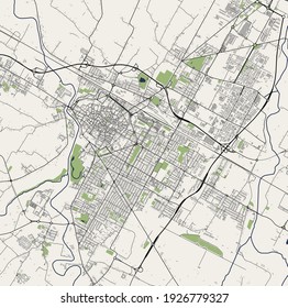 vector map of the city of Forli, Italy