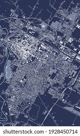 vector map of the city of Forli, Italy