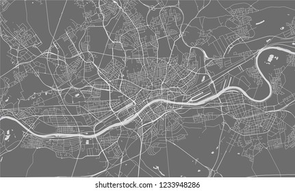 vector map of the city of Frankfurt am Main, Hesse, Germany