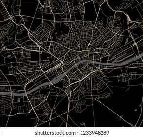 vector map of the city of Frankfurt am Main, Hesse, Germany