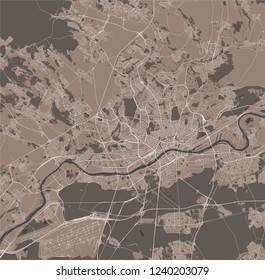 vector map of the city of Frankfurt am Main, Hesse, Germany