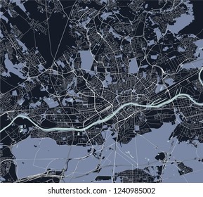 vector map of the city of Frankfurt am Main, Hesse, Germany