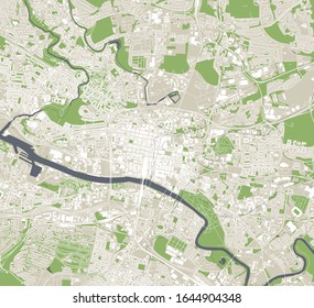 vector map of the city of Glasgow, Scotland, UK svg