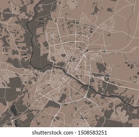 vector map of the city of Grodno, Belarus