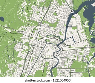 vector map of the city of Haarlem, Netherlands