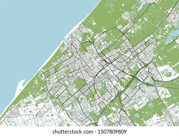 vector map of the city of the Hague, Den Haag, Netherlands