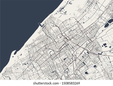 vector map of the city of the Hague, Den Haag, Netherlands