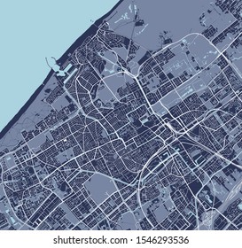 vector map of the city of the Hague, Den Haag, Netherlands