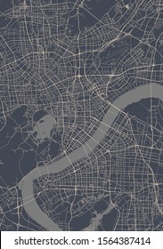 vector map of the city of Hangzhou, China