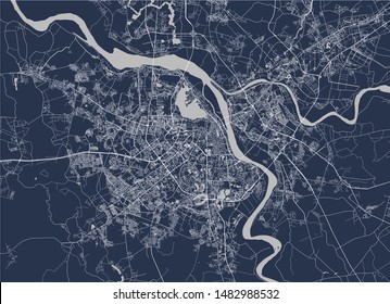 vector map of the city of Hanoi, Vietnam