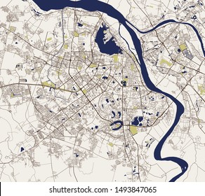 vector map of the city of Hanoi, Vietnam
