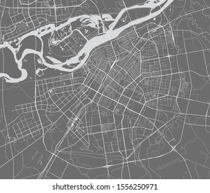 vector map of the city of Harbin, China