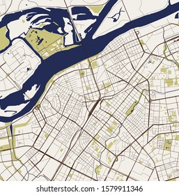 vector map of the city of Harbin, China