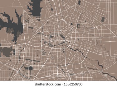 vector map of the city of Hefei, China