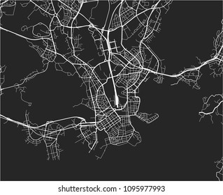 vector map of the city of Helsinki, Finland