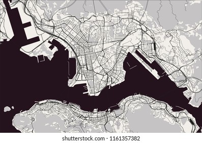 vector map of the city of Hong Kong, Special Administrative Region of the People's Republic of China