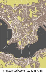 vector map of the city of Hong Kong, Special Administrative Region of the People's Republic of China