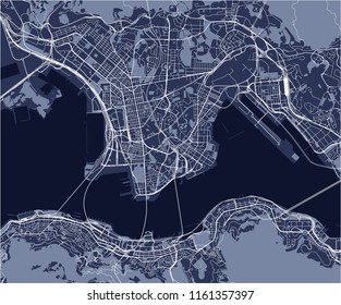 vector map of the city of Hong Kong, Special Administrative Region of the People's Republic of China