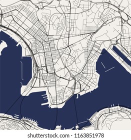 vector map of the city of Hong Kong, Special Administrative Region of the People's Republic of China