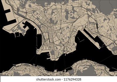 vector map of the city of Hong Kong, Special Administrative Region of the People's Republic of China