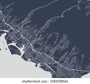 vector map of the city of Honolulu, Hawaii, United States America