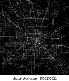 vector map of the city of Houston, U.S. state of Texas, USA