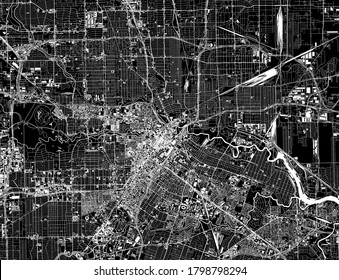 vector map of the city of Houston, U.S. state of Texas, USA