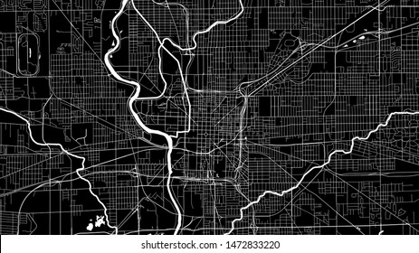 vector map of the city of Indianapolis, Indiana, USA