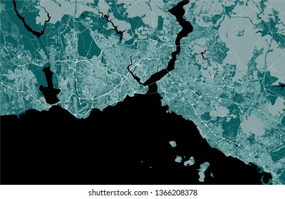 vector map of the city of Istanbul, Turkey