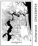 vector map of the city of Jacksonville, Florida, USA