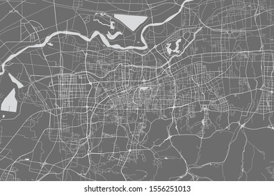 vector map of the city of Jinan, China