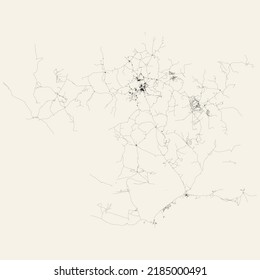 Mapa vector de la ciudad de Karaganda, Kazajistán