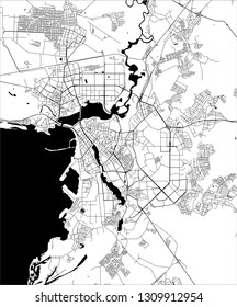 vector map of the city of Kazan, Tatarstan, Russia