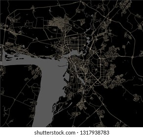 vector map of the city of Kazan, Tatarstan, Russia