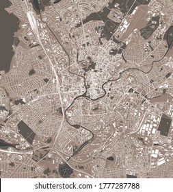 vector map of the city of Kharkiv, Kharkiv Oblast, Ukraine