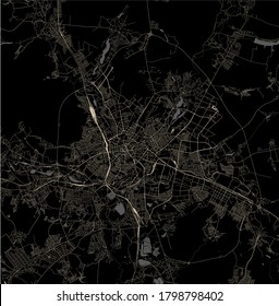 Vektorplan der Stadt Kharkiv, Oblast Kharkiv, Ukraine