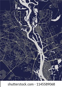 vector map of the city of Kiev, Ukraine