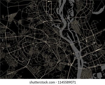 vector map of the city of Kiev, Ukraine