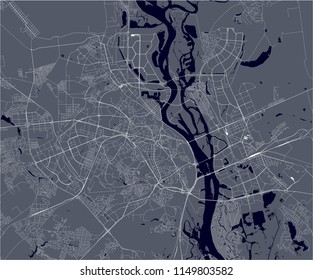 vector map of the city of Kiev, Ukraine