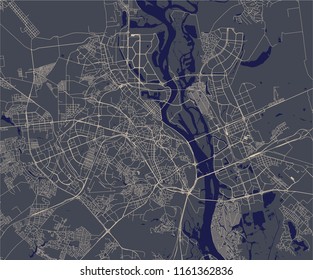 vector map of the city of Kiev, Ukraine