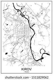 vector map of the city of Kirov, Russia