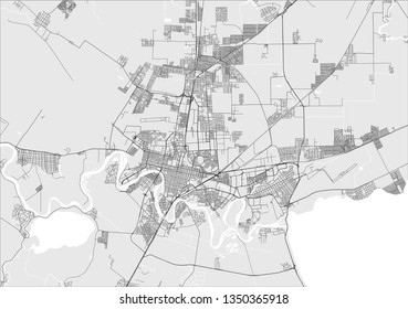 vector map of the city of Krasnodar, Russia