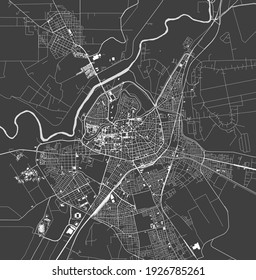 vector map of the city of Larissa, Greece