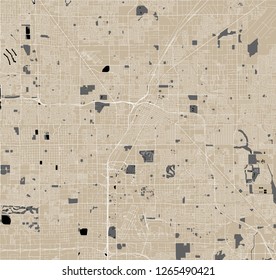 vector map of the city of Las Vegas, Nevada, USA