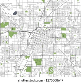 vector map of the city of Las Vegas, Nevada, USA