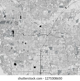 vector map of the city of Las Vegas, Nevada, USA