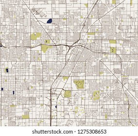 vector map of the city of Las Vegas, Nevada, USA