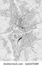 vector map of the city of Le Mans, Sarthe, Pays de la Loire, France